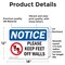 Signmission Please Keep Feet Off Walls Sign With Symbol, 18 in W x Rectangle, Vinyl Decal OS-2PACK-NS-D-1218-L-17473 - alternate 3